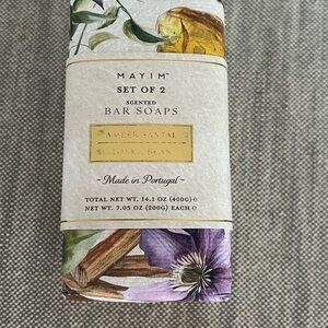 MAYIM Scented Soap Bars Amber Santal & Tonka Bean, 7 Oz (Set Of 2)